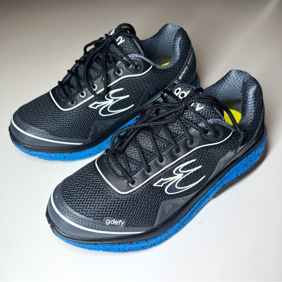 Gravity Defyer Men's G-Defy Mighty Walk Athletic Shoes Black and Blue Size-10 - Picture 4 of 9